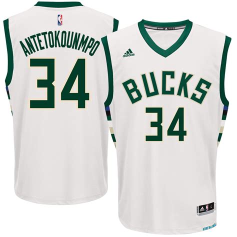 youth milwaukee bucks giannis antetokounmpo adidas white home replica jersey|giannis antetokounmpo all star jersey.